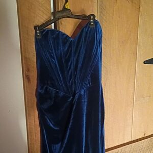 Lulu's Royal Blue Strapless Dress